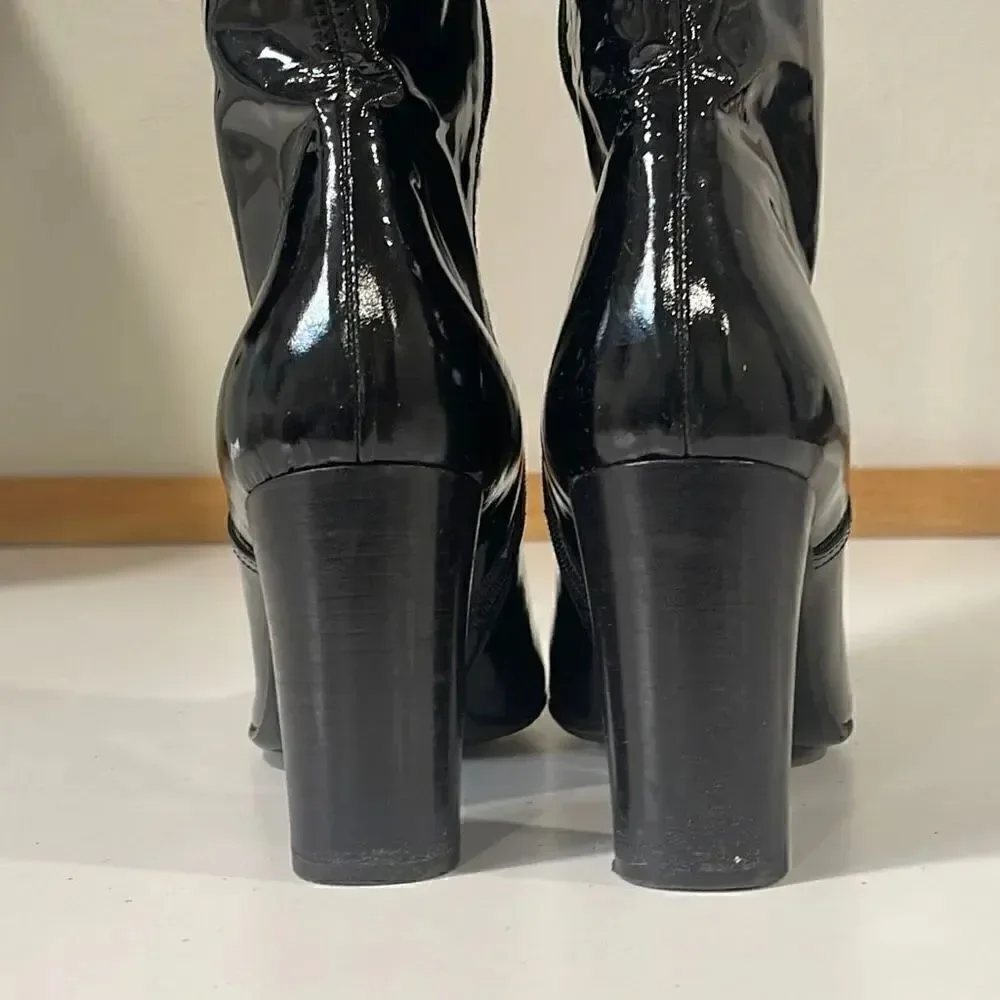 COACH PATENT LEATHER BOOTS SIZE 8.5